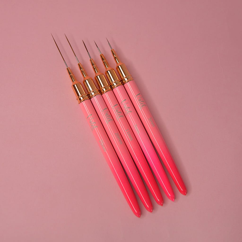 KIT 5 PINCELES LINER PARA UÑAS