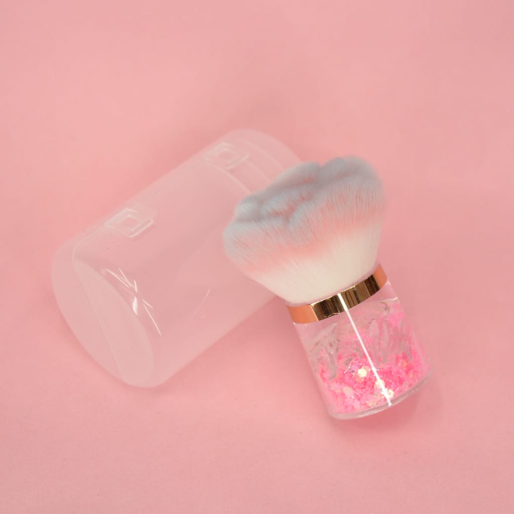 BROCHA BLEDO QUITA POLVO PARA UÑAS ROSADO