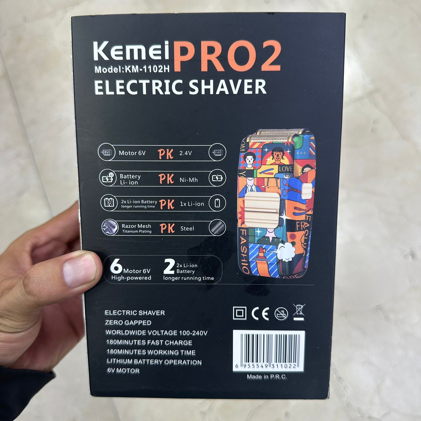 AFEITADORA KEMEI 1102H PRO 2